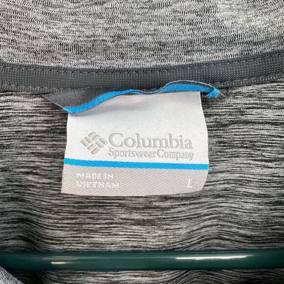 Columbia Zip Up Green/Gray WMNS L Active Long Sleeve Colorblock Activewear Top - Picture 4 of 9